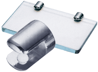 CRL No-Drill Round Glass Shelf Clamps for 3/8