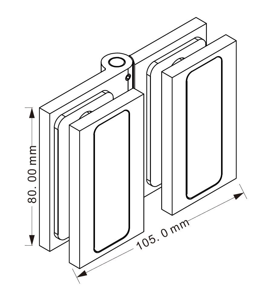 CRL Altea Series 180º Glass-to-Glass Hinge