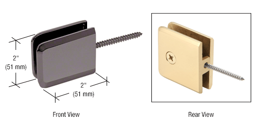 CRL Beveled Wall Mount Movable Transom Clamp