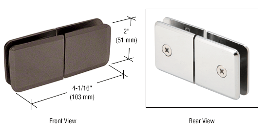 CRL Beveled 180 Degree Glass-to-Glass Movable Transom Clamp