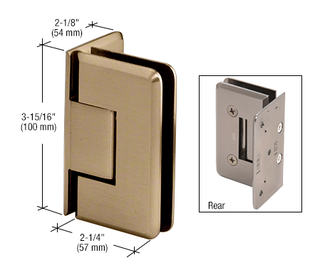 CRL Cologne 044 Wall Mount Offset Back Plate Hinge