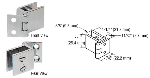 CRL Small Set Screw Hinge for 1/4