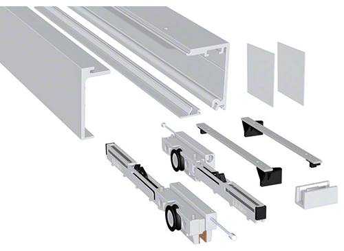 CRL COMPACT X Schiebetürsystem, mit Dämpfer, 70 kg, 3 m