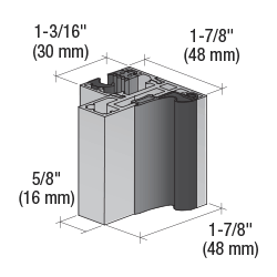 CRL Glass-to-Glass Office Door Frame Profiles, 3 m