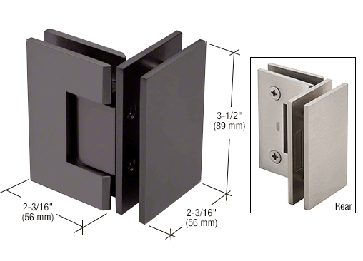 CRL Geneva Series Glass-to-Glass Mount Hinges