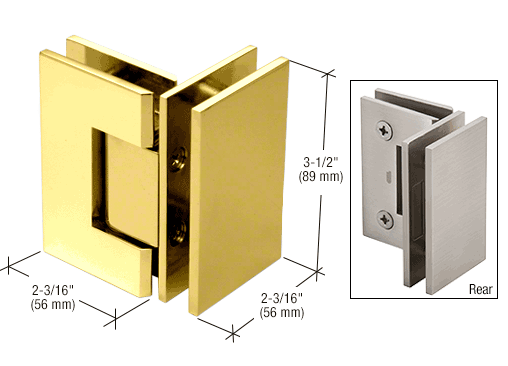 CRL Geneva Series Glass-to-Glass Mount Hinges