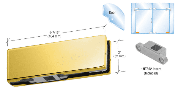 CRL Bottom Door Patch Fitting with Insert No. 1NT302