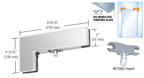 CRL Sidelite Mounted Transom Patch with 1NT300 Insert