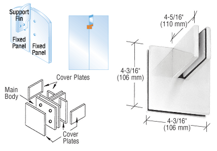 CRL Patch Connectors with Support Fin Bracket