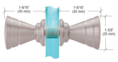 CRL Türknopf, Schleifenform gerippt, Ø 35 mm