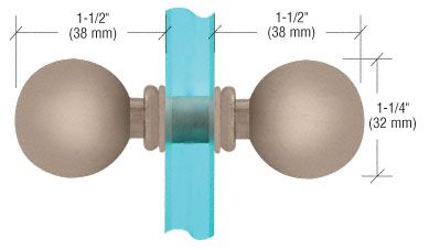 CRL Duschtürknopf Kugelform, Ø 32 mm