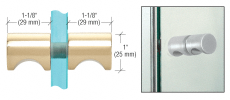 CRL Back-to-Back Crescent Grip Style Knob