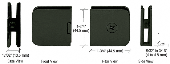 CRL Junior Traditional Fixed Panel U-Clamp