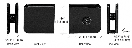 CRL Traditional Style Fixed Panel U-Clamps