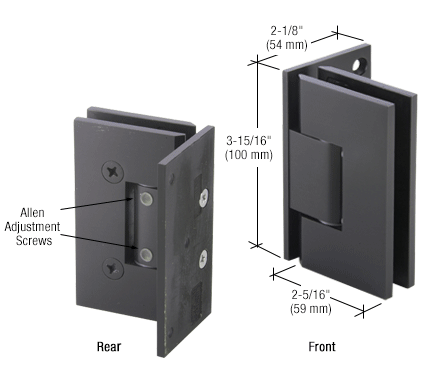 CRL Vienna 344 Offset Wall Mount Plate Adjustable Hinge