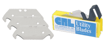 CRL Heavy-Duty Plastic Cutting Hook End Utility Blade - 10/Pk