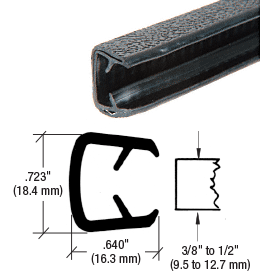 CRL Black QuickEdge™ Trim for 3/8