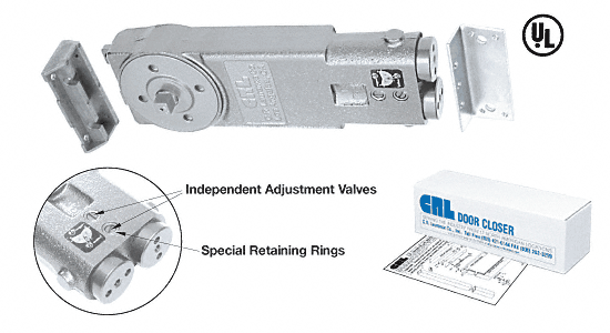 CRL Light Duty 105º No Hold Open Overhead Concealed Closer Body Only