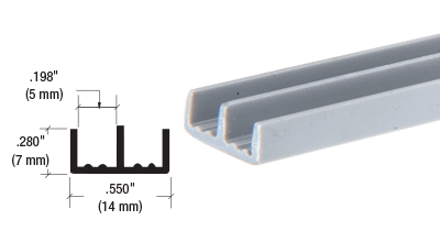 CRL Gray Plastic Lower Track for 1/8