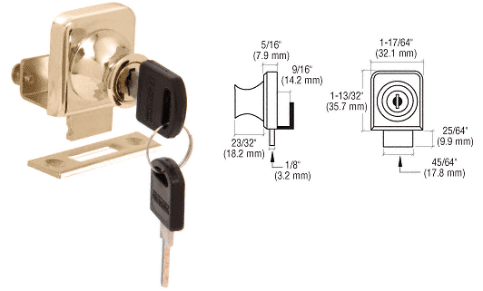 CRL Gold Plated Lock for 3/8