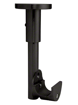 CRL Matte Black Laguna Top Sliding Tube Ceiling Mount Clamp