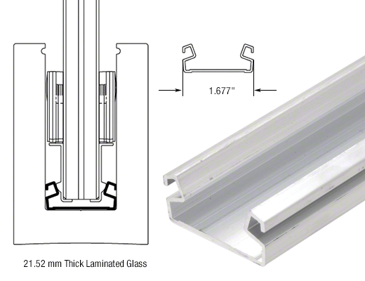 CRL Mill Finish Aluminum TAPER-LOC® XA 10