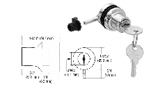 CRL Chrome Keyed Alike Thru-Glass Plunger Lock