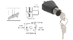 CRL Black Chrome Keyed Alike Sliding Door Lock