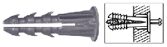 CRL 3/16" Plastic Screw Anchor with Shoulder - 1000 Pack