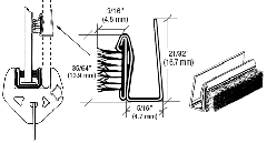 CRL 96" Rigid 5/16" x 21/32" Marine Glass Edge Seal 