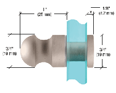 CRL Brushed Nickel Mini Bulb Style Single-Sided Door Knob