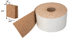 CRL 3/4" x 3/4" x 1/8" Cork Non-Adhesive Shipping Pads - Bulk