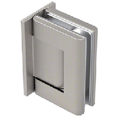 CRL Brushed Stainless Oil Dynamic Full Back Plate Wall-to-Glass Hinge / Hold Open