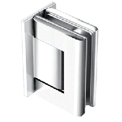 CRL Polished Stainless Oil Dynamic Full Back Plate Wall-to-Glass Hinge / Hold Open