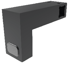 CRL Matte Black Door Stopper for 12 x 12 mm Support Bar