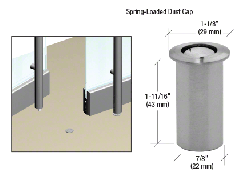 CRL Brushed Stainless 5/8" Dust Proof Keeper for Locking Ladder Pulls