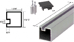 CRL Satin Anodized 12" End Aluminum Counter Post