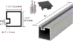 CRL Satin Anodized 18" End Aluminum Counter Post