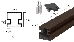 CRL Duranodic Bronze 12" Center Aluminum Counter Post