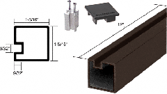 CRL Black Bronze Anodized 12 End Aluminum Counter Post