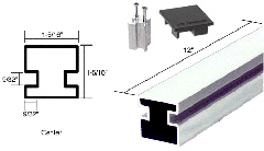 CRL Buffed Brite Anodized 12" Center Aluminum Counter Post