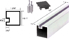 CRL Buffed Brite Anodized 12" End Aluminum Counter Post