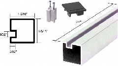 CRL Buffed Brite Anodized 24" End Aluminum Counter Post