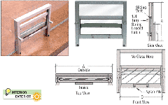 CRL Satin Anodized Vertical Sliding Ticket Window With 8-1/4" x 3-1/2" Opening