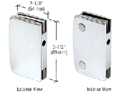 CRL-Schlossgegenkasten für Glastür, Chrom