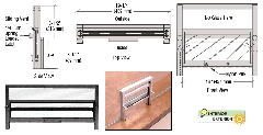 CRL Dark Bronze Vertical Sliding Ticket Window with 18" x 3-1/2" Opening