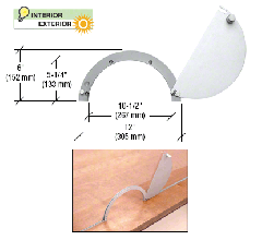 CRL Satin Anodized Semicircular Design Ticket Window with 10-1/2" x 5-1/4" Opening