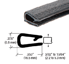 CRL Black Sof-Tone 300' QuickEdge™ Long Leg Single Lip Trim