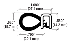 CRL Black Oversize Bulb Trim Seal®