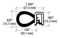 CRL Black Oversize Bulb Trim Seal®